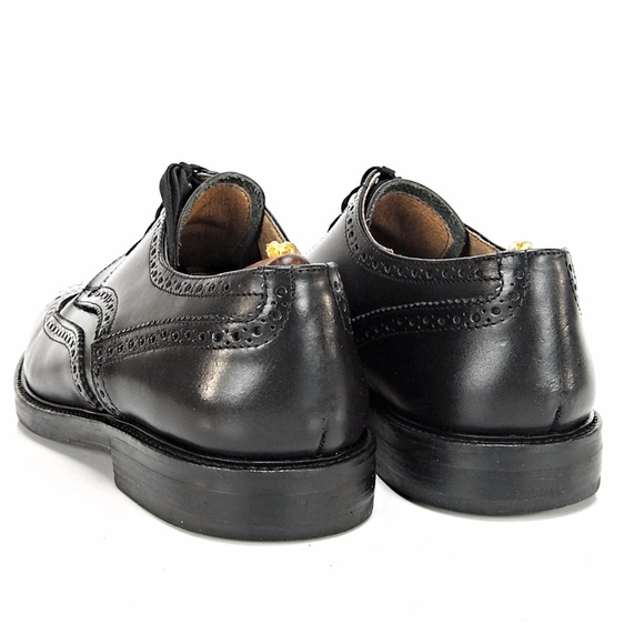 NINE AND CO. MEN SIZE 10 ITALIAN BLACK  DRESS SHOE - Picture 6 of 8